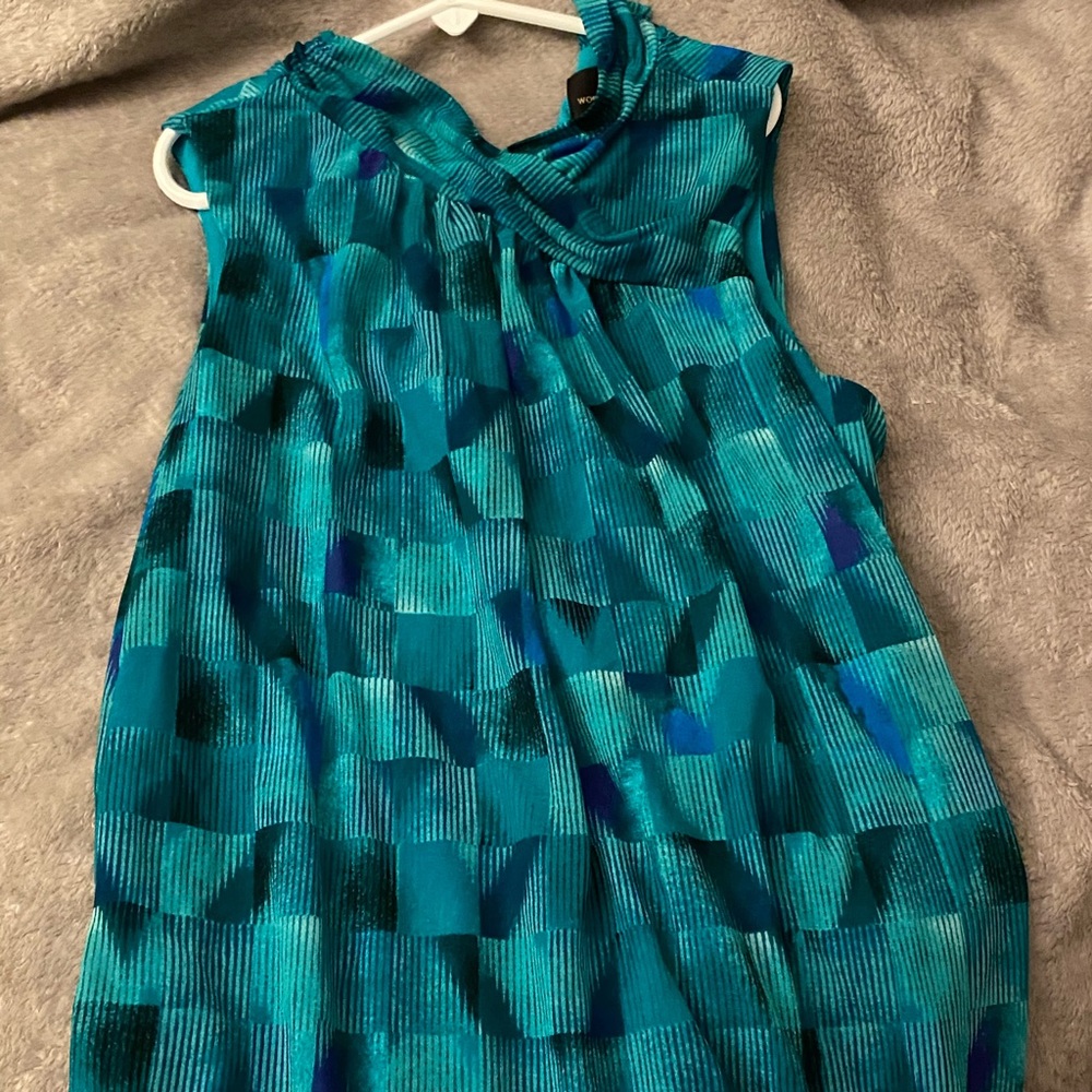 Worthington blue toned blouse